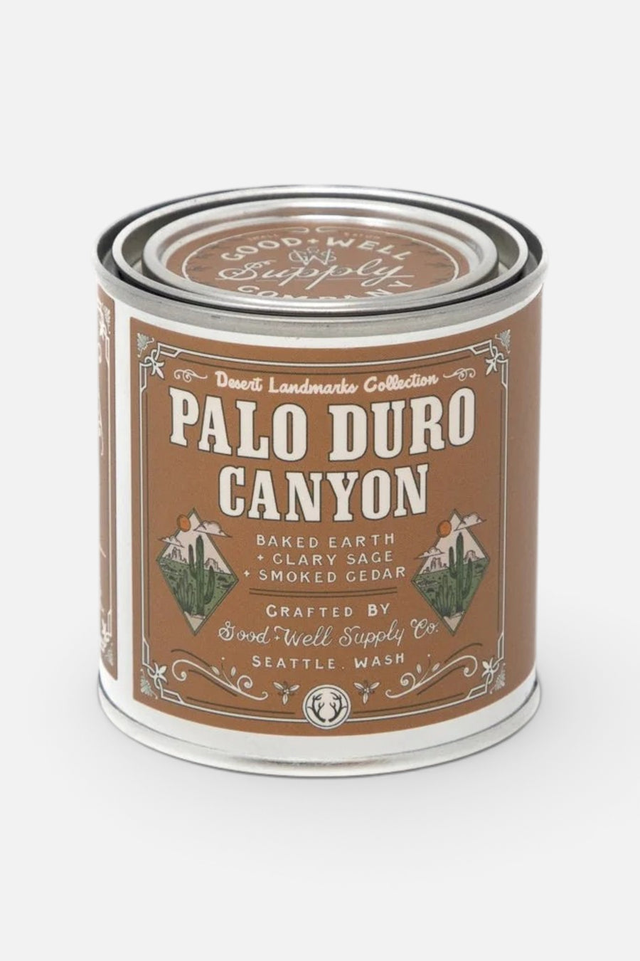 Palo Duro Canyon Desert Landscapes Half Pint Candle – front view