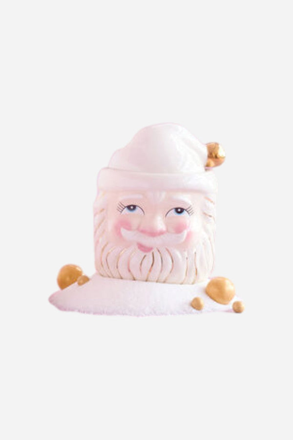 Papa Noel Cream Candy Jar - Open Eyes