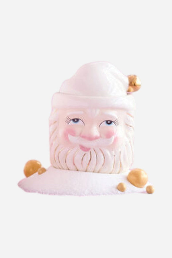 Papa Noel Cream Candy Jar - Open Eyes