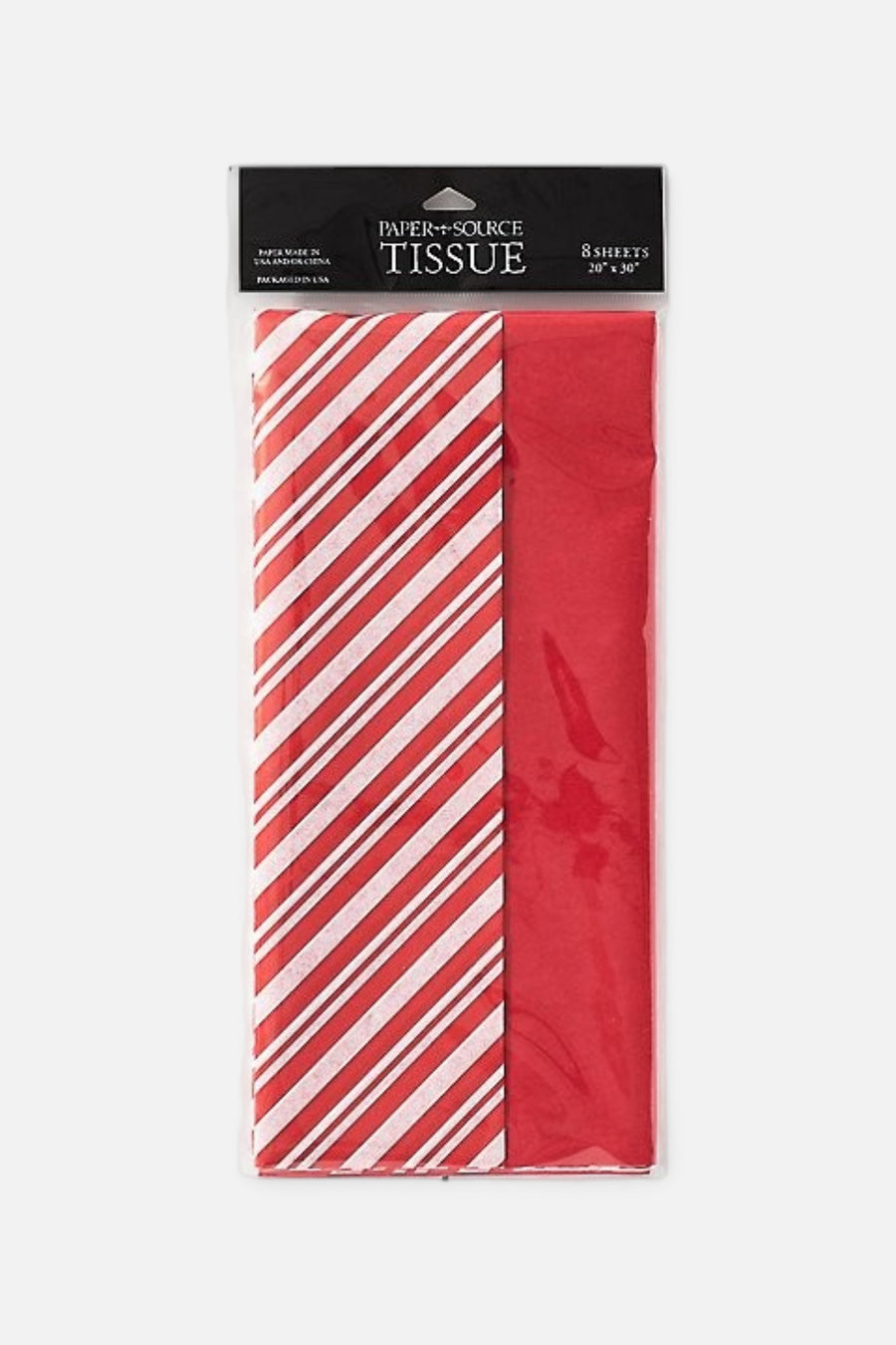 Paper Source Peppermint and Red Tissue Paper – back view