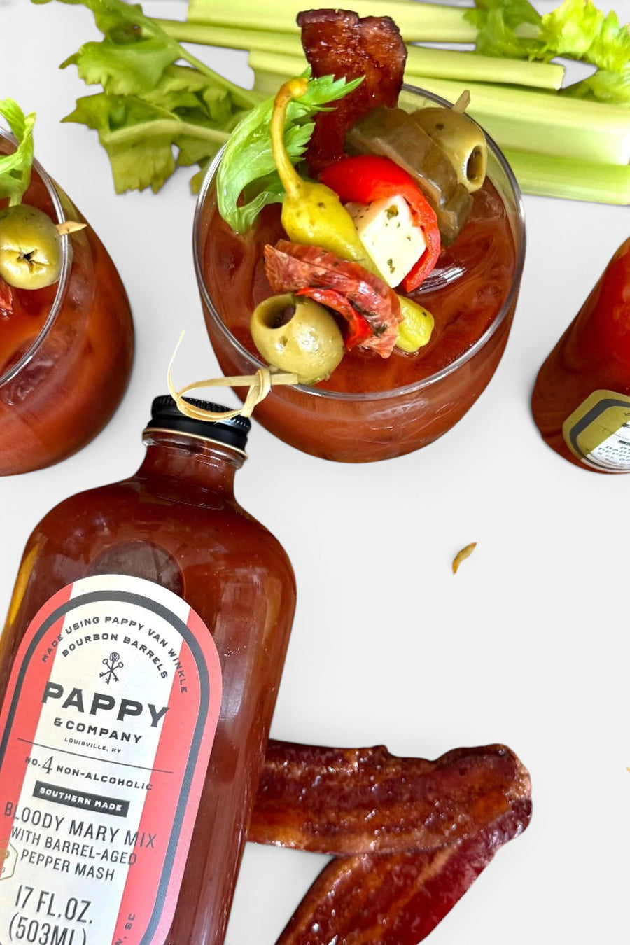 Pappy & Company Bloody Mary Mix with Barrel-Aged Pepper Mash – side view