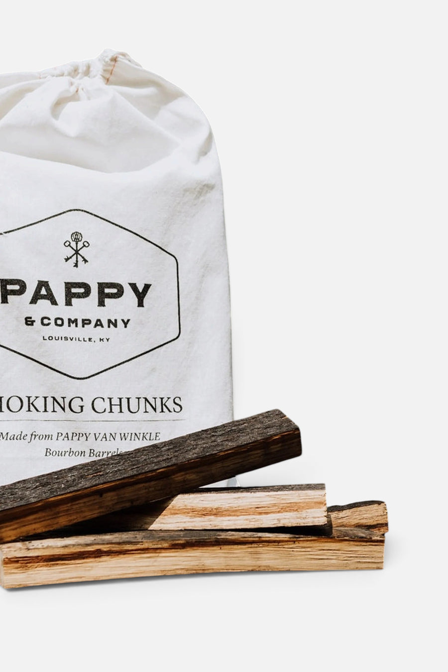 Pappy & Company Bourbon Barrel Stave Smoking Chunks – back view