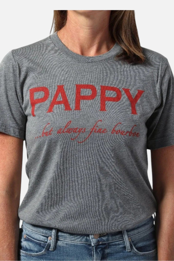 Pappy & Company But Always Fine Bourbon Unisex T-Shirt in Grey