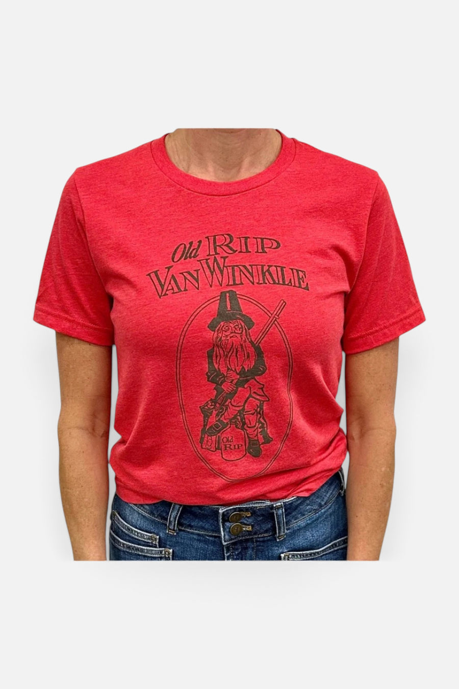 Pappy & Company Old Rip Van Winkle T-Shirt in Red – front view