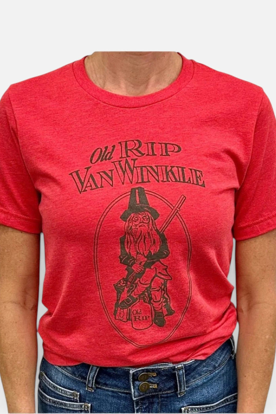 Pappy & Company Old Rip Van Winkle T-Shirt in Red – front view