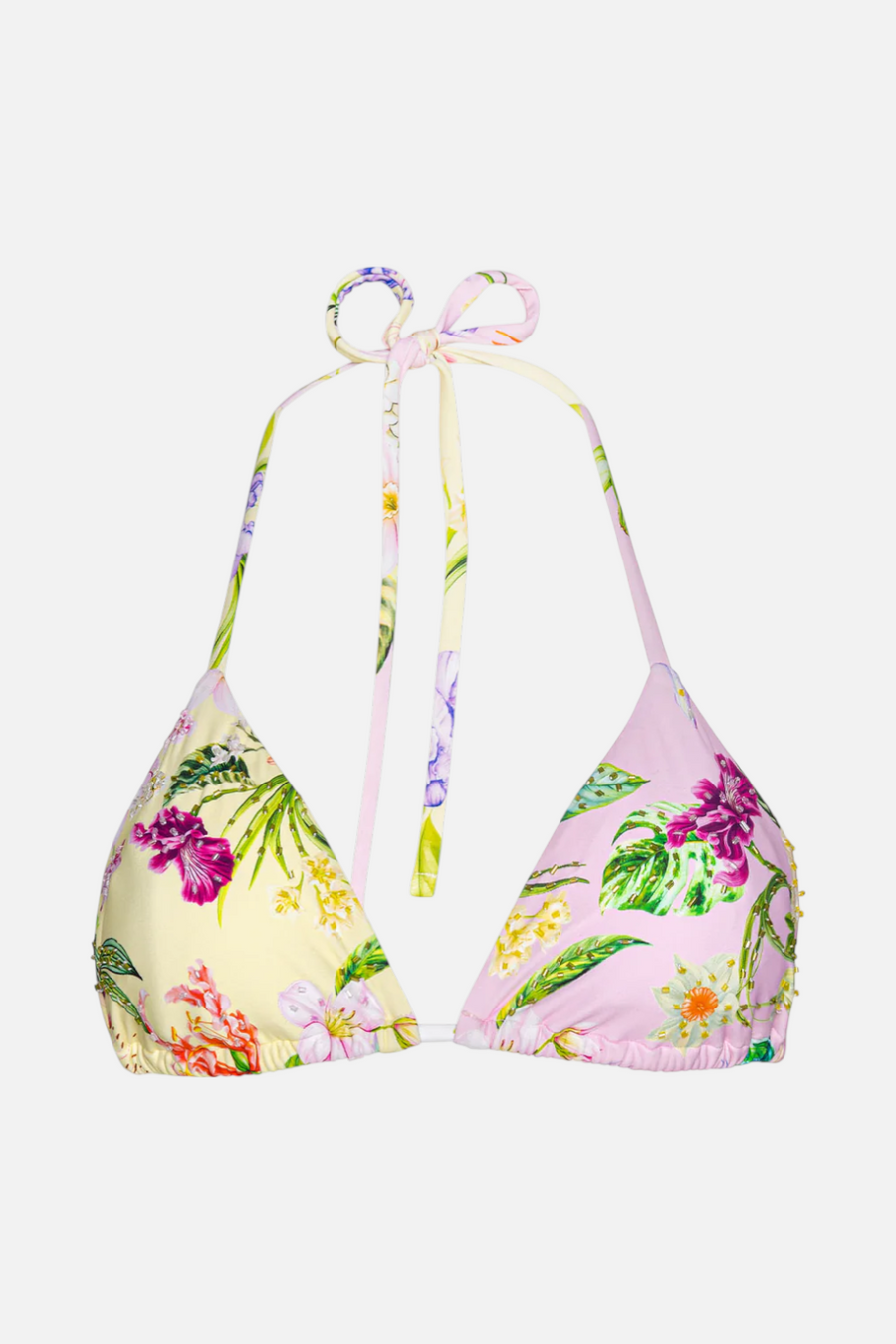 PQ Swim Women's Paradise Bloom Embroidered Triangle Top