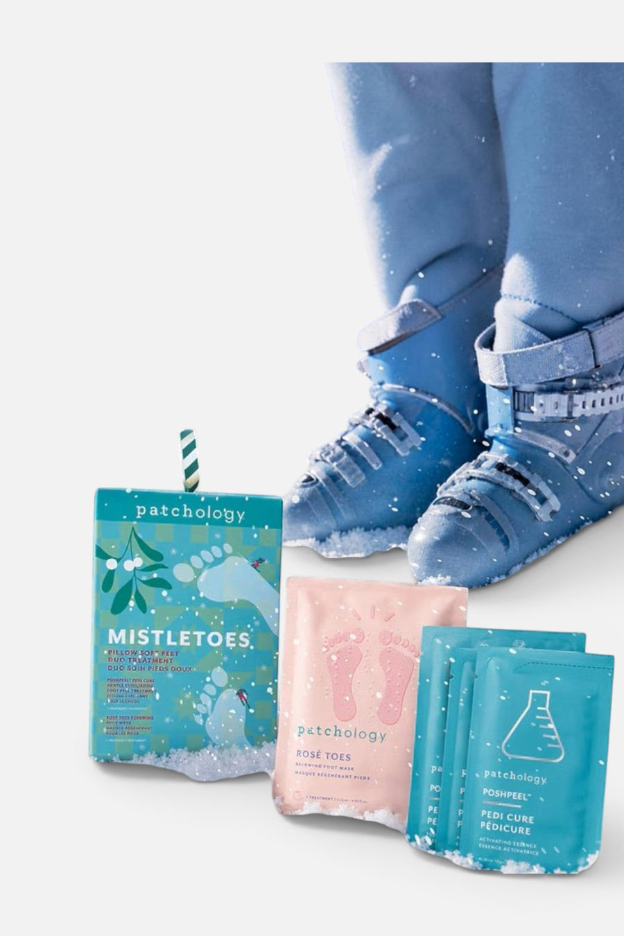 Patchology Mistletoes Holiday Foot Mask Kit – back view