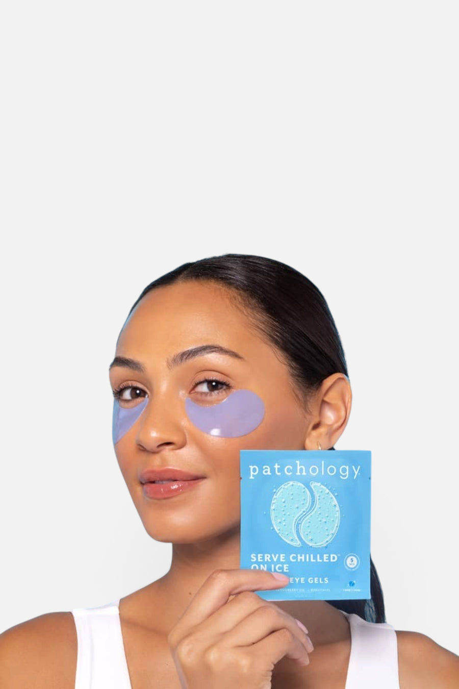 Patchology Serve Chilled On Ice Firming Eye Gels – on model