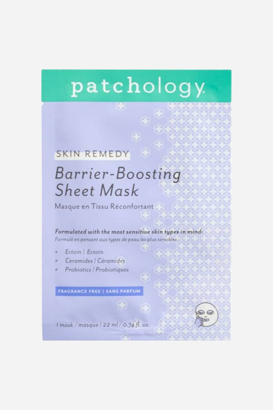 Patchology Skin Remedy Barrier-Boosting Sheet Mask - Single – front view