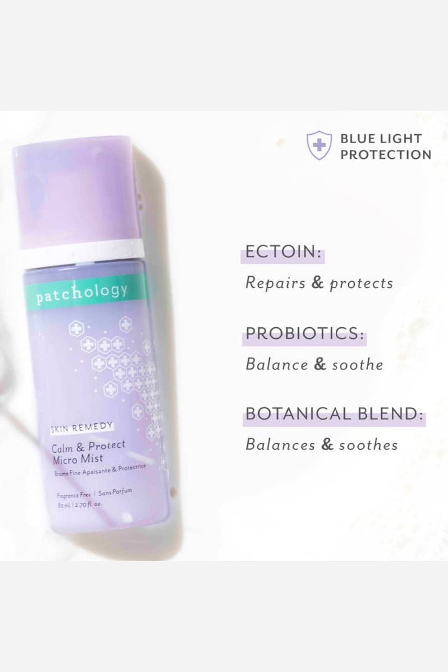 Patchology Skin Remedy Calm & Protect Mist – side view