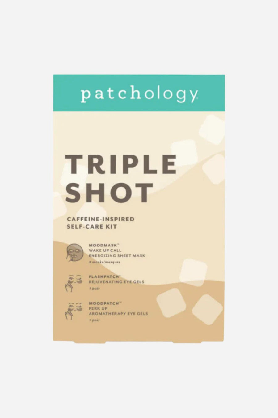 Patchology Triple Shot Caffeine Self Care Kit – front view