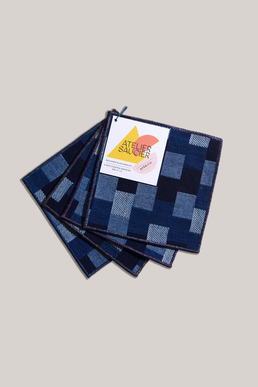 Patchwork Cocktail Napkin, Set of 4 – back view