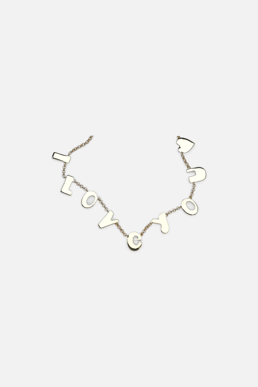 Paula Rosen I Love You Necklace – back view