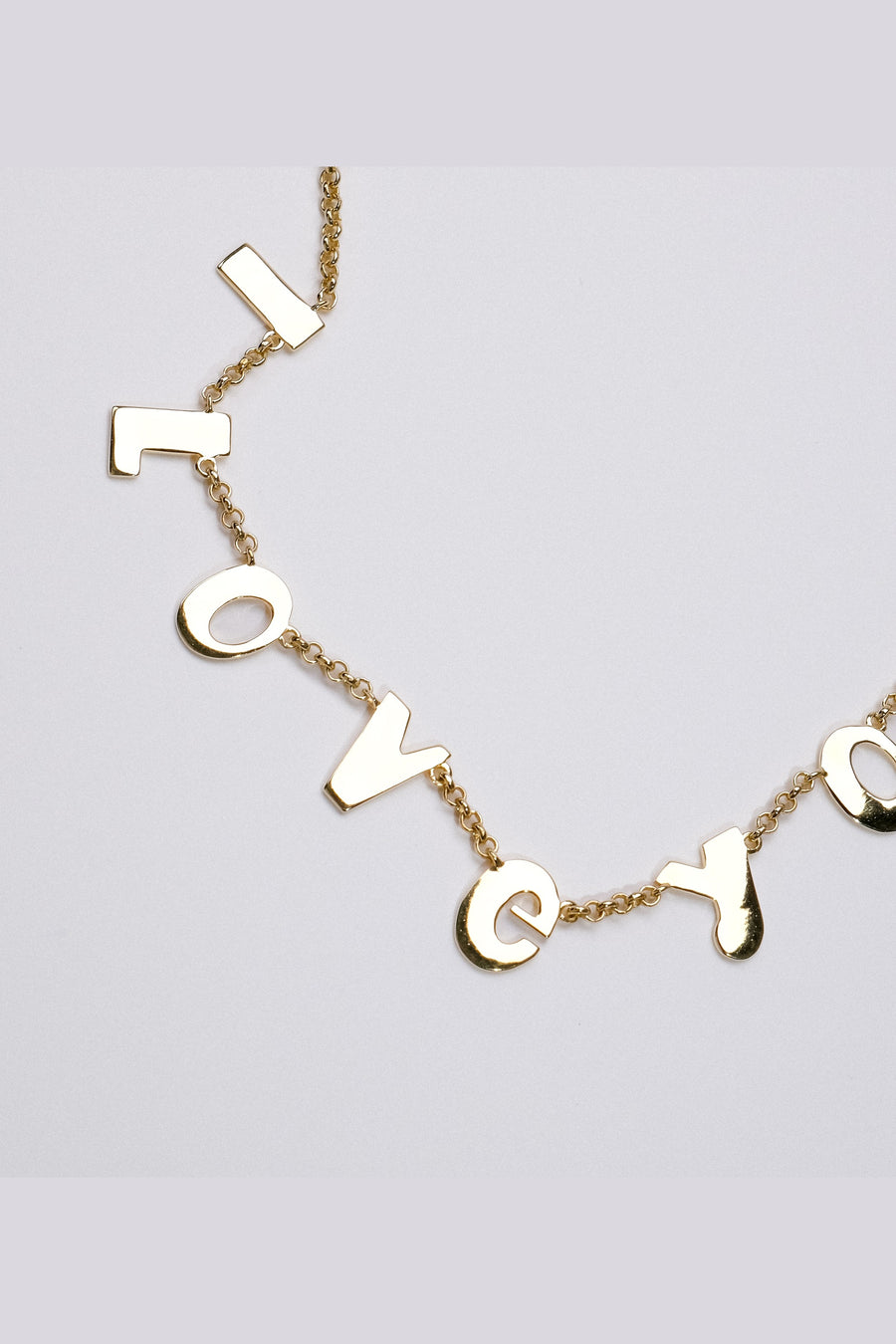 Paula Rosen I Love You Necklace – front view