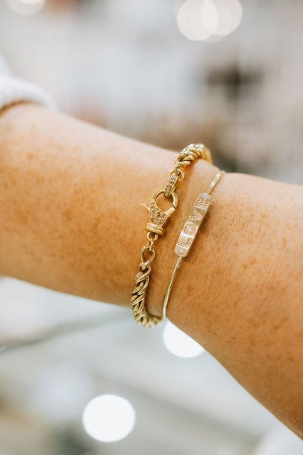 Paula Rosen Love 14K Gold Wire Bracelet
