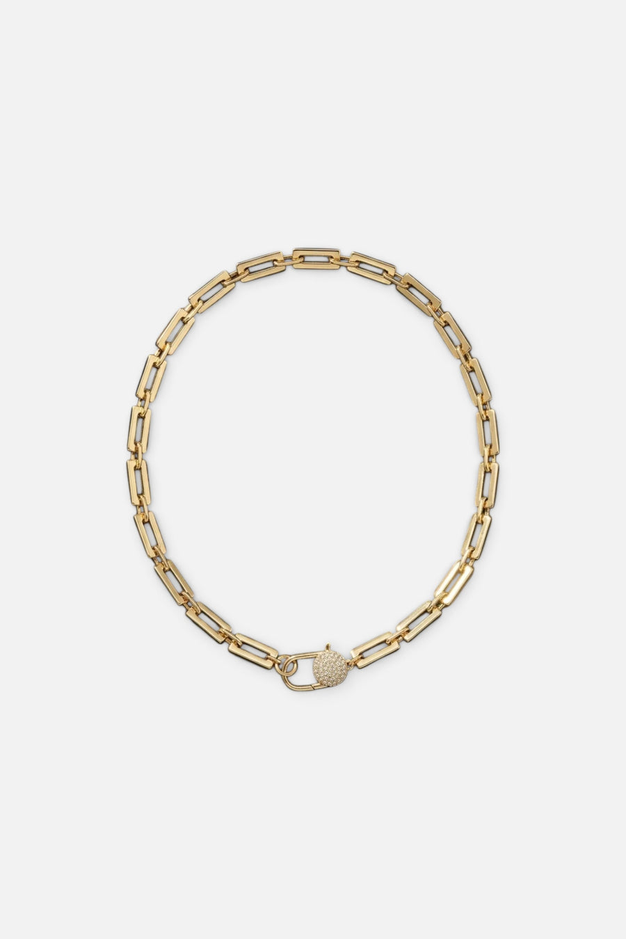 Paula Rosen Sofia Diamond Lock Necklace – back view