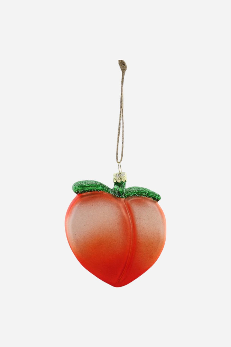 Peach Emoji Ornament – front view