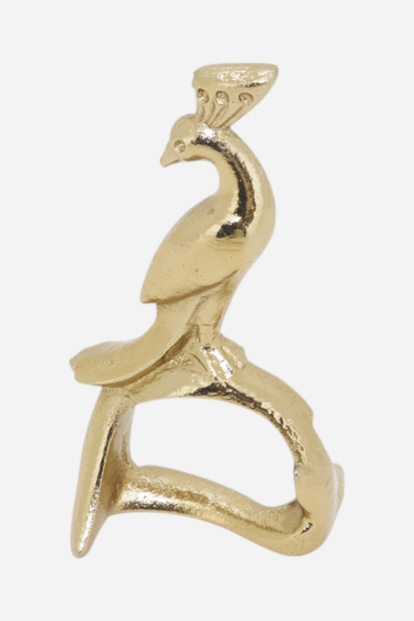 Peacock Napkin Ring Set of 4