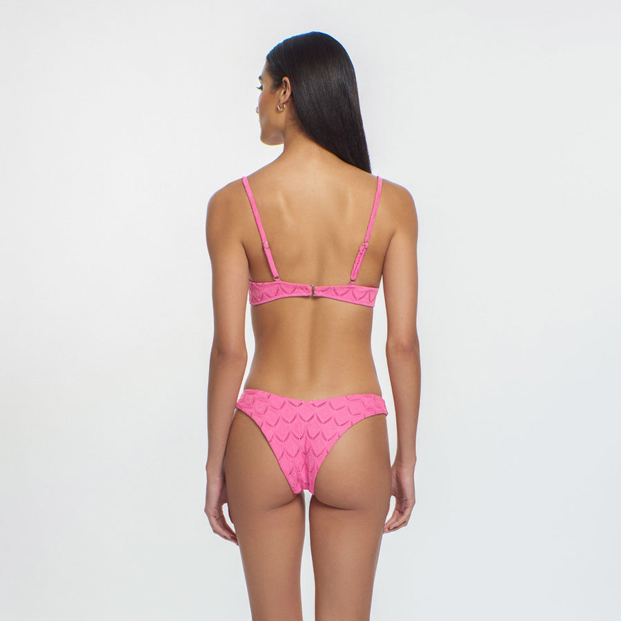 Peixoto Lara Bikini Top in Pink Athena – back view