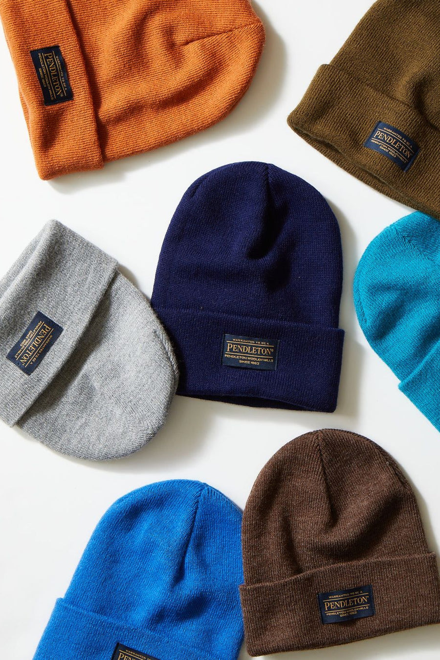 Pendleton Beanie in Light Grey Heather – back view