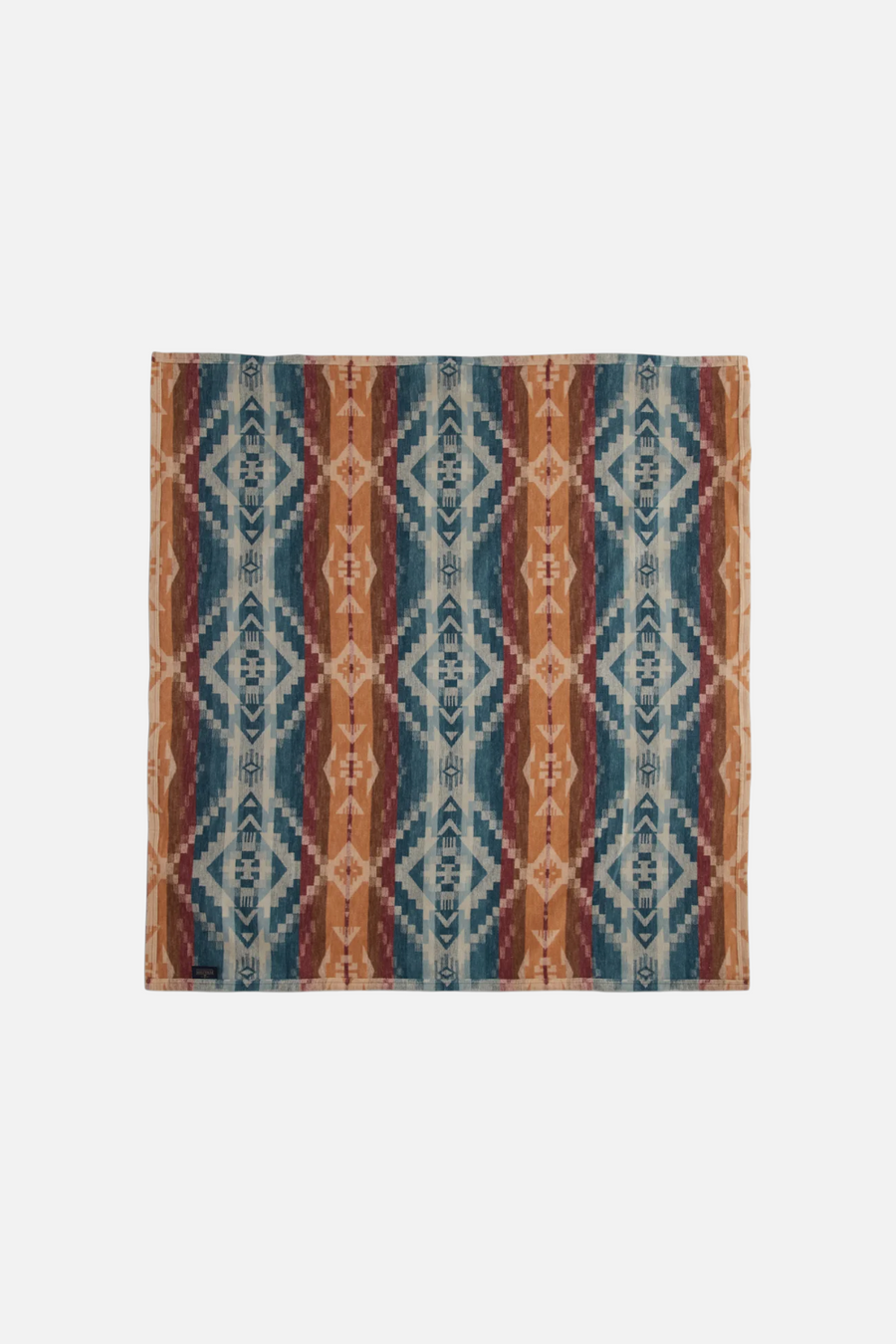 Pendleton Carico Lake & Stripe Organic Cotton Throw Gift Pack in Sandshell & Andora – back view