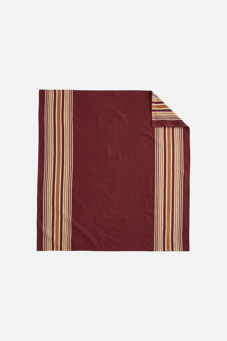 Pendleton Carico Lake & Stripe Organic Cotton Throw Gift Pack in Sandshell & Andora – side view