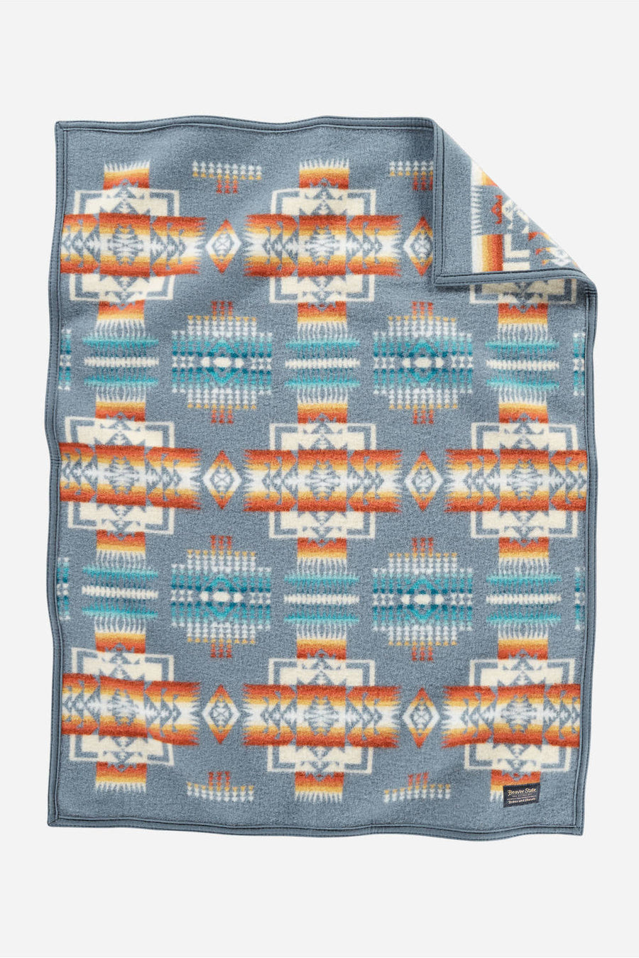Pendleton Chief Joseph Crib Blanket in Slate – front view