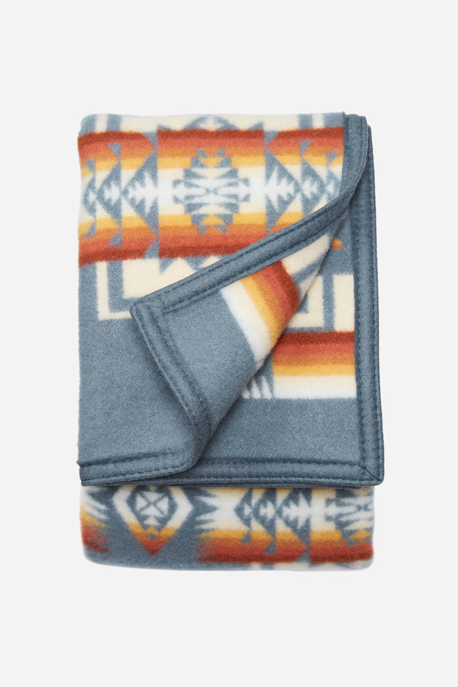 Pendleton Chief Joseph Crib Blanket in Slate – side view