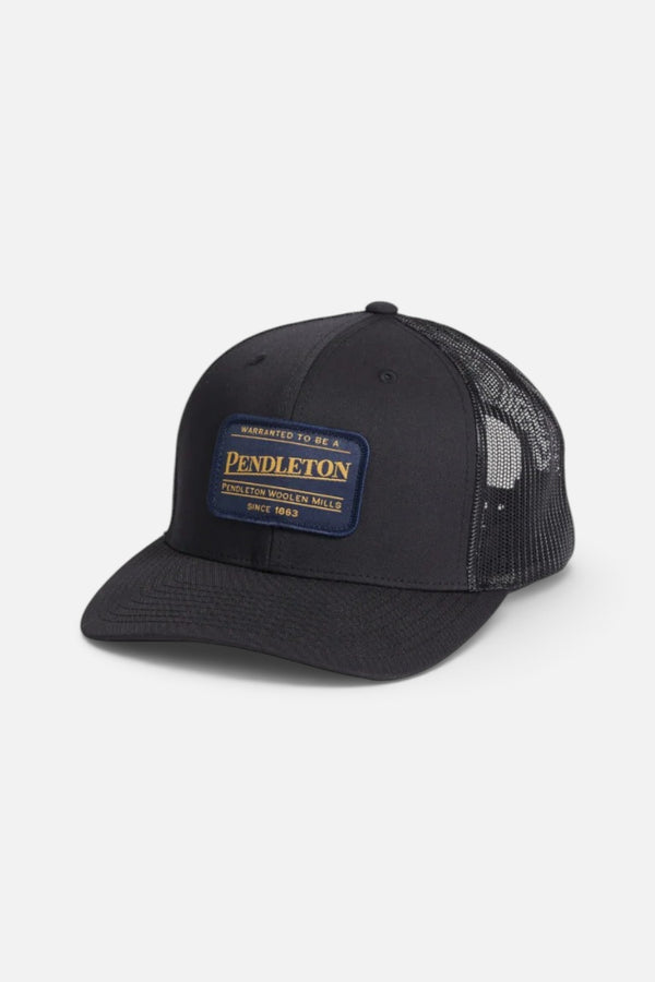 Pendleton Classic Patch Trucker Hat in Black