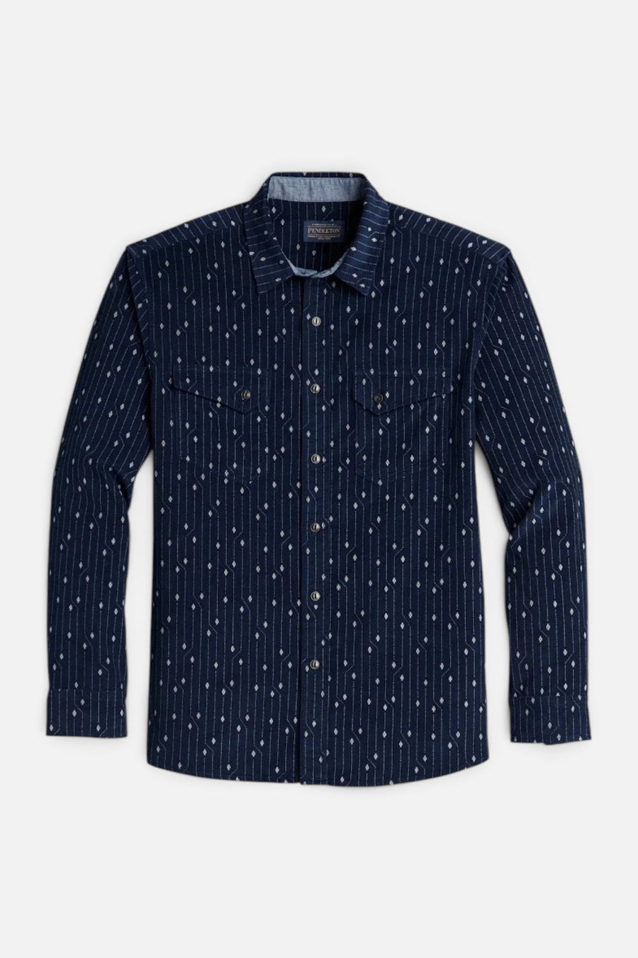 Pendleton Corduroy Shirt in Ocean Blue – front view