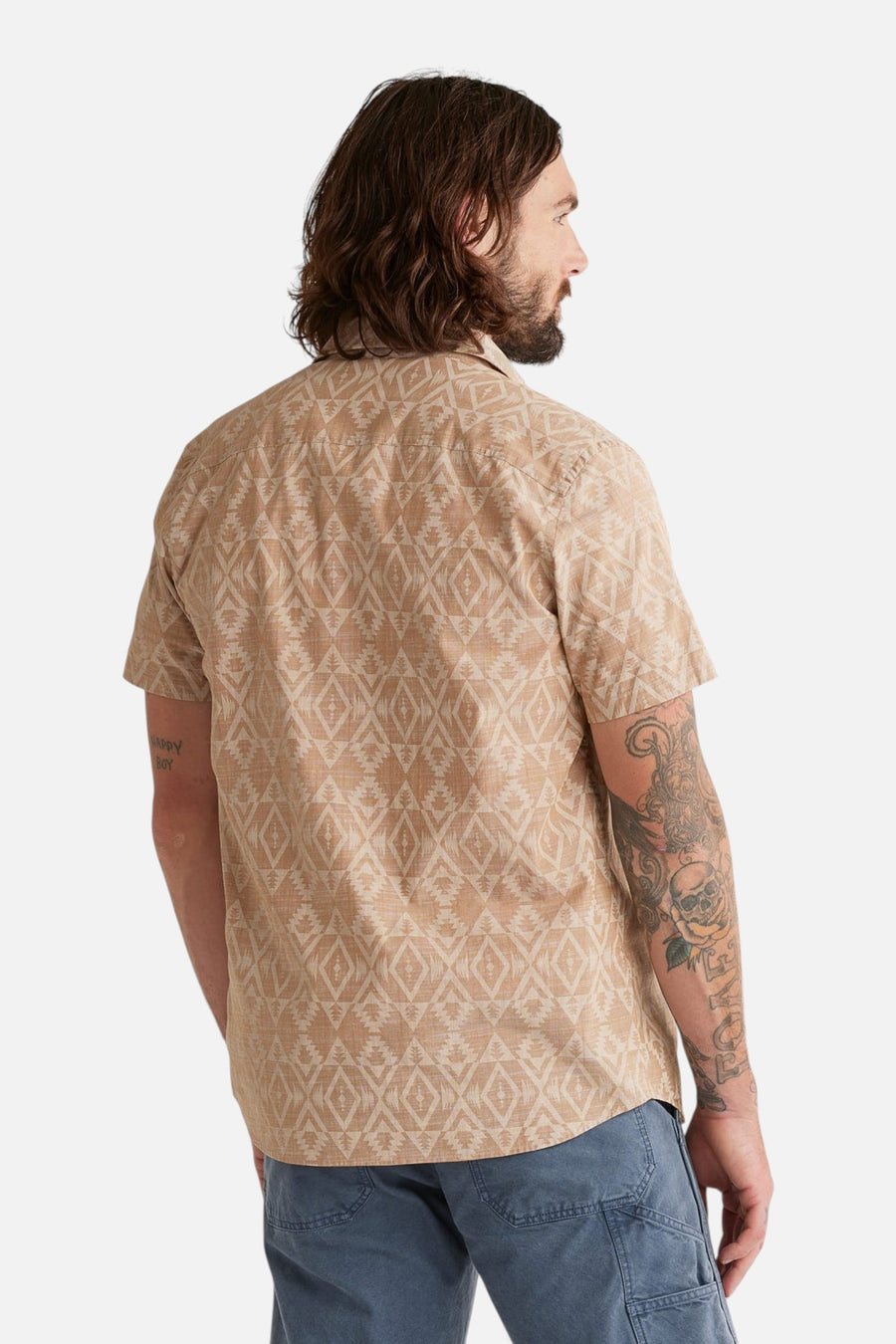 Pendleton Deacon Short Sleeve Chambray Shirt in Bronze – side view
