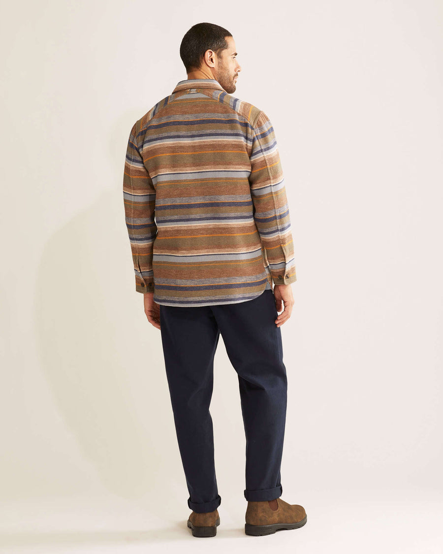 Pendleton Driftwood Doublesoft Shirt in Trail Stripe – side view