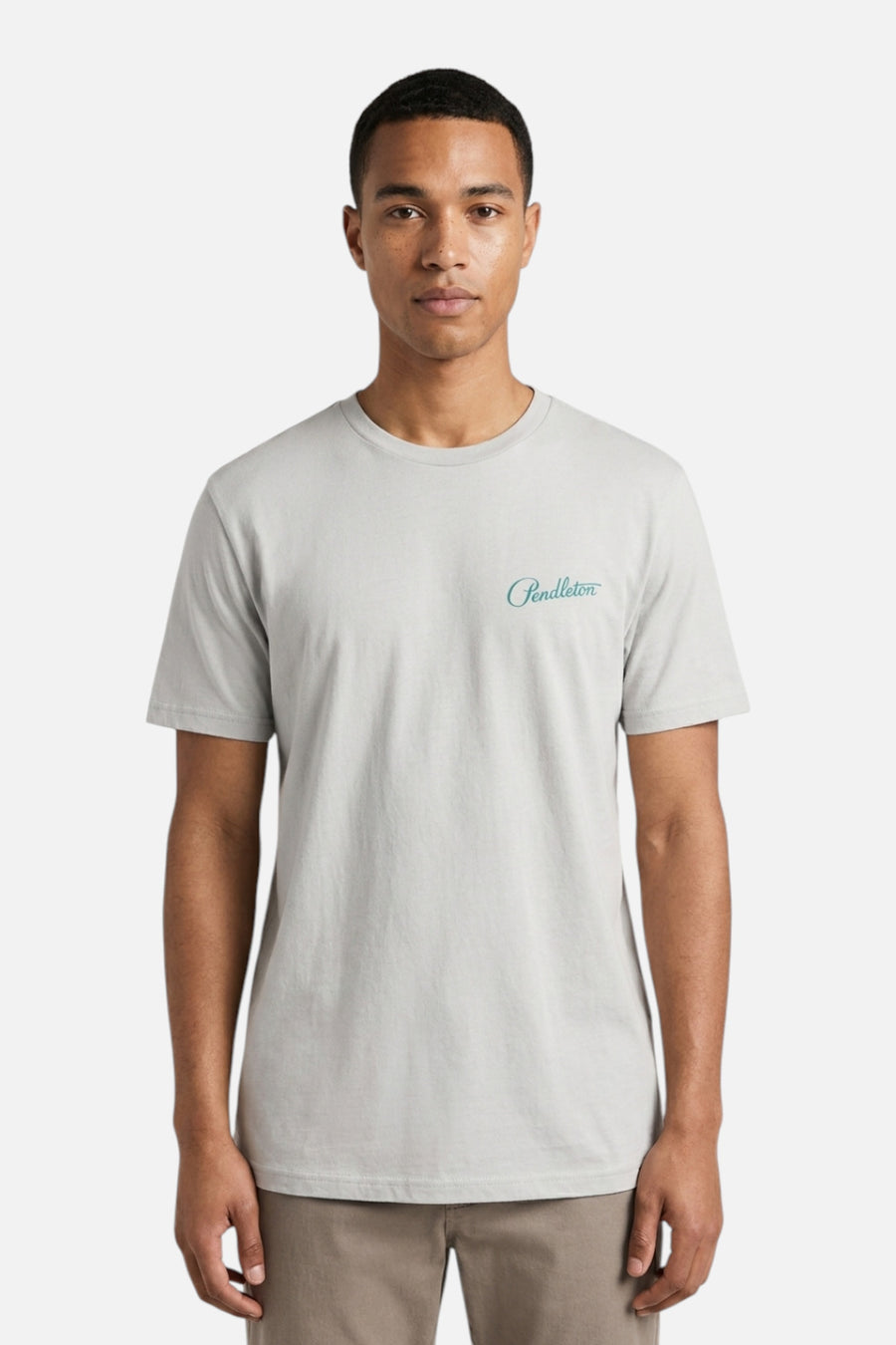 Pendleton Fishing Outdoors Graphic Tee in Grey – front view