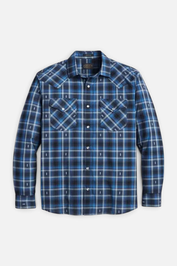 Pendleton Frontier Long Sleeve Shirt in Blue Ombre