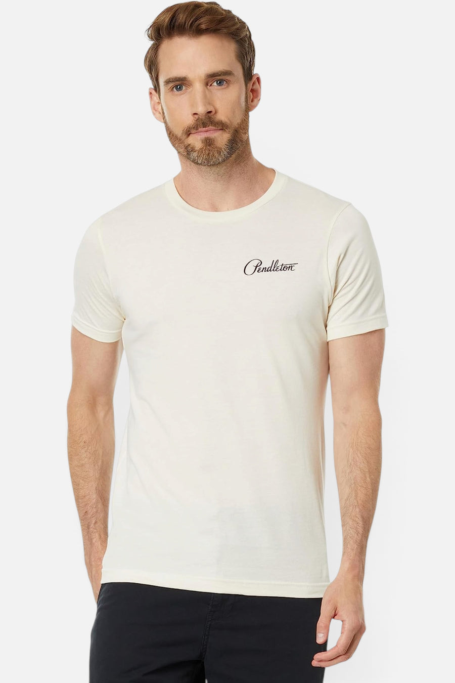 Pendleton Harding 100th Anniversary Graphic Tee in Natural Black – back view