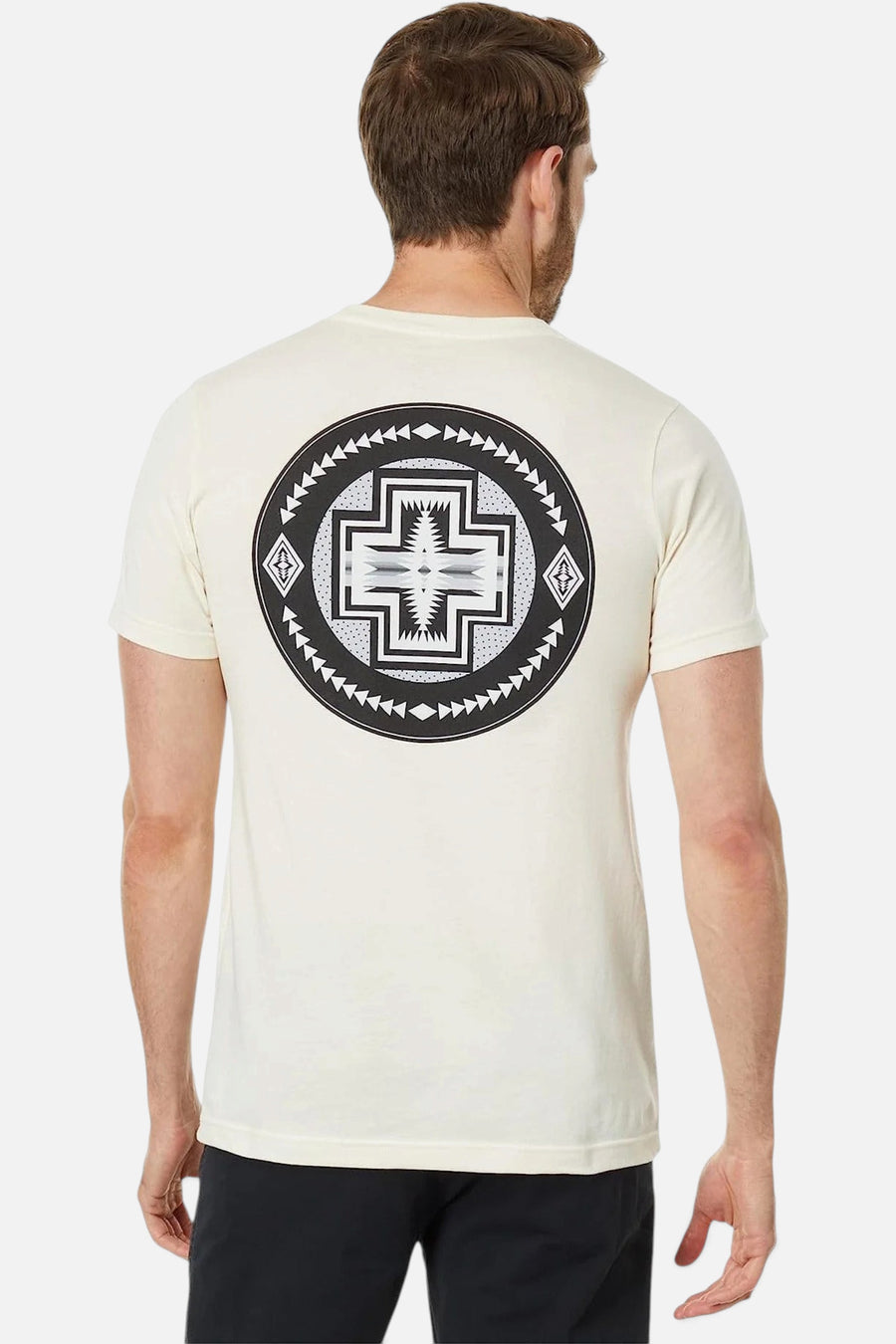 Pendleton Harding 100th Anniversary Graphic Tee in Natural Black – front view