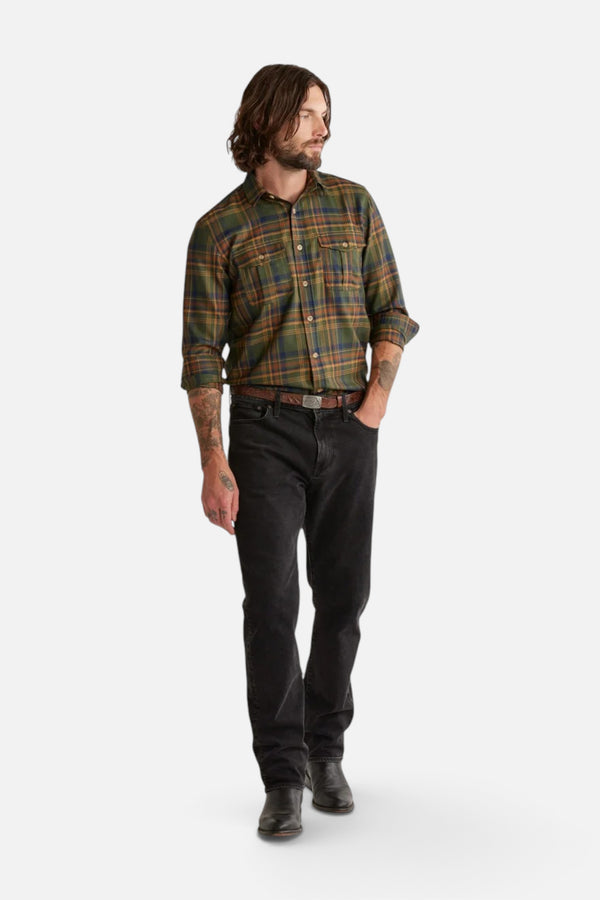 Pendleton Harrison Merino Shirt in Green Gold Plaid