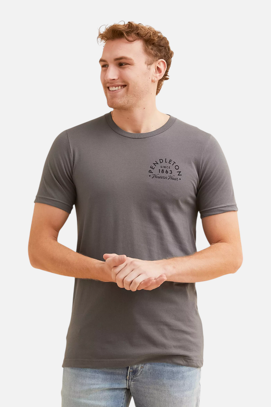 Pendleton Heritage Western Tee in Graphic Asphalt – back view