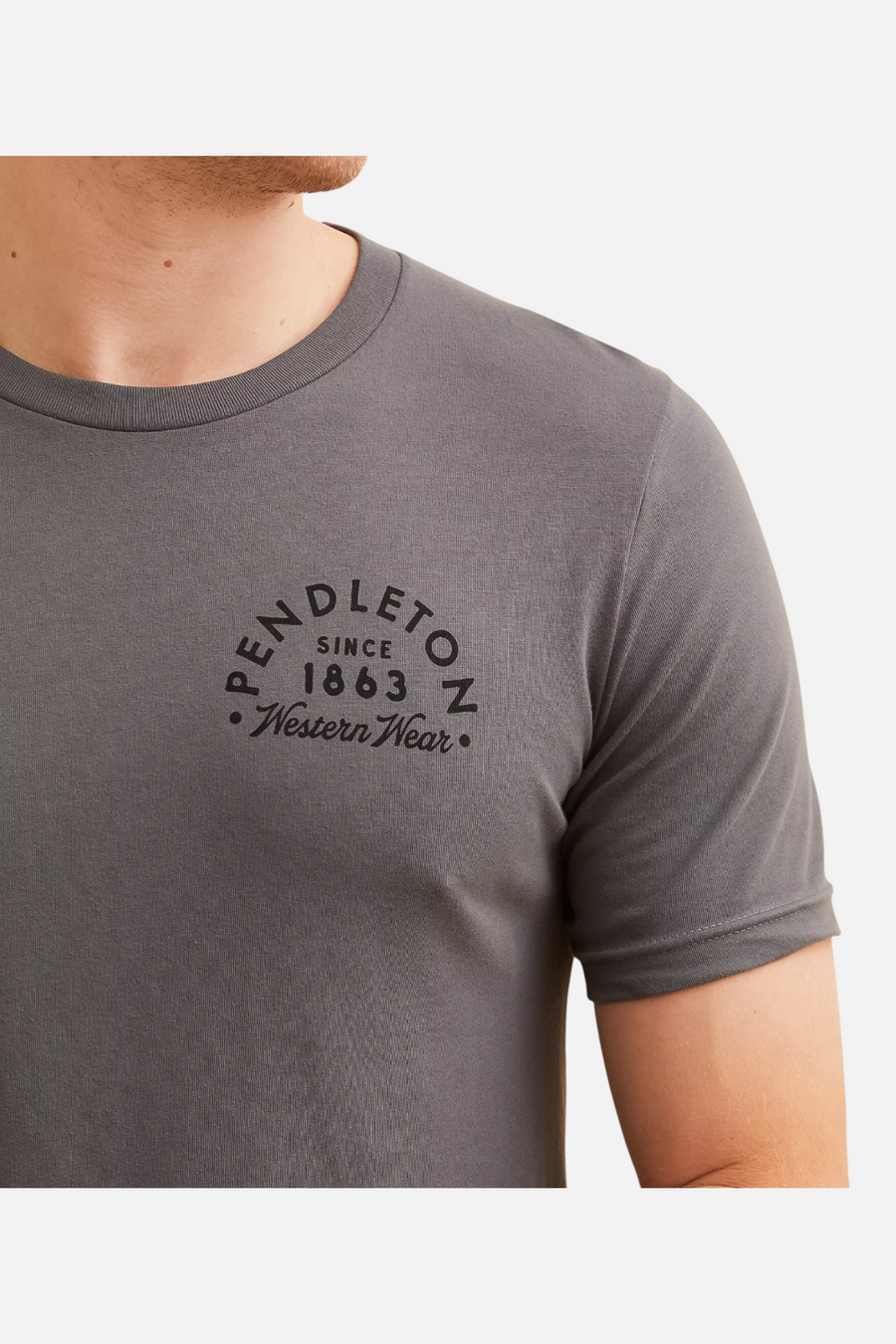 Pendleton Heritage Western Tee in Graphic Asphalt – detail