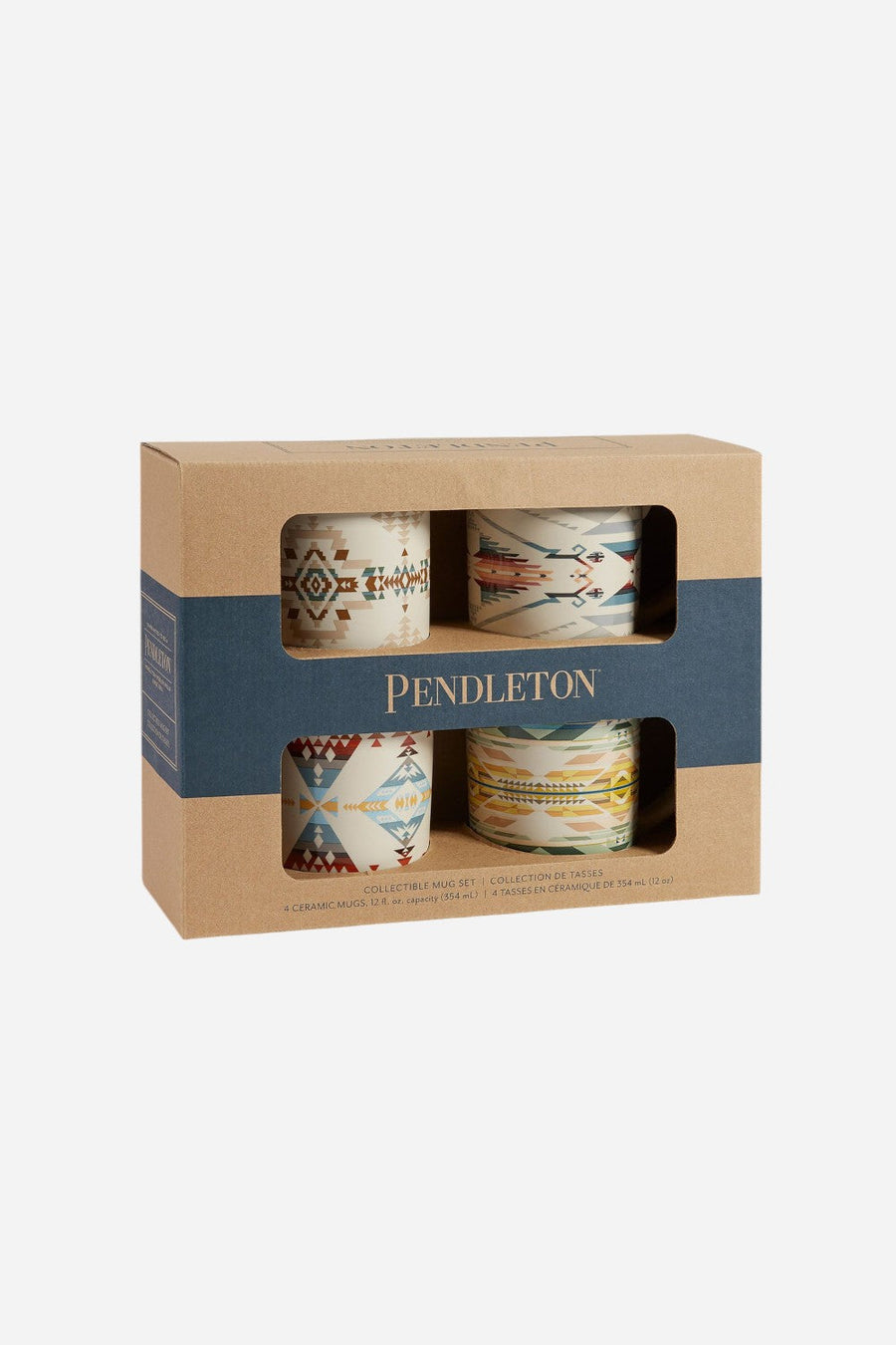 Pendleton High Desert Ceramic Mugs, Set of 4 – front view