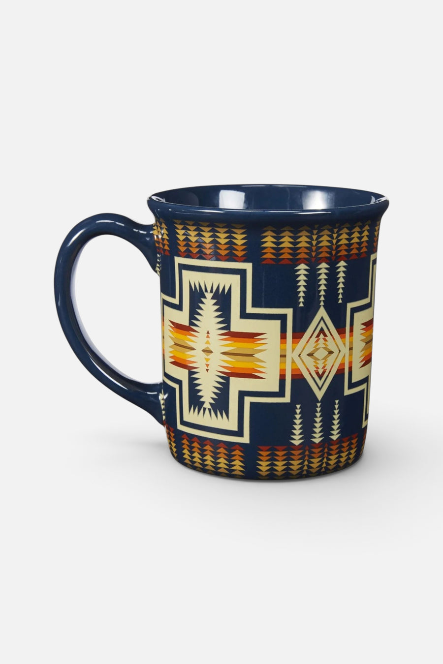 Pendleton Legendary Ceramic Mug in Harding Navy, 18 oz – front view