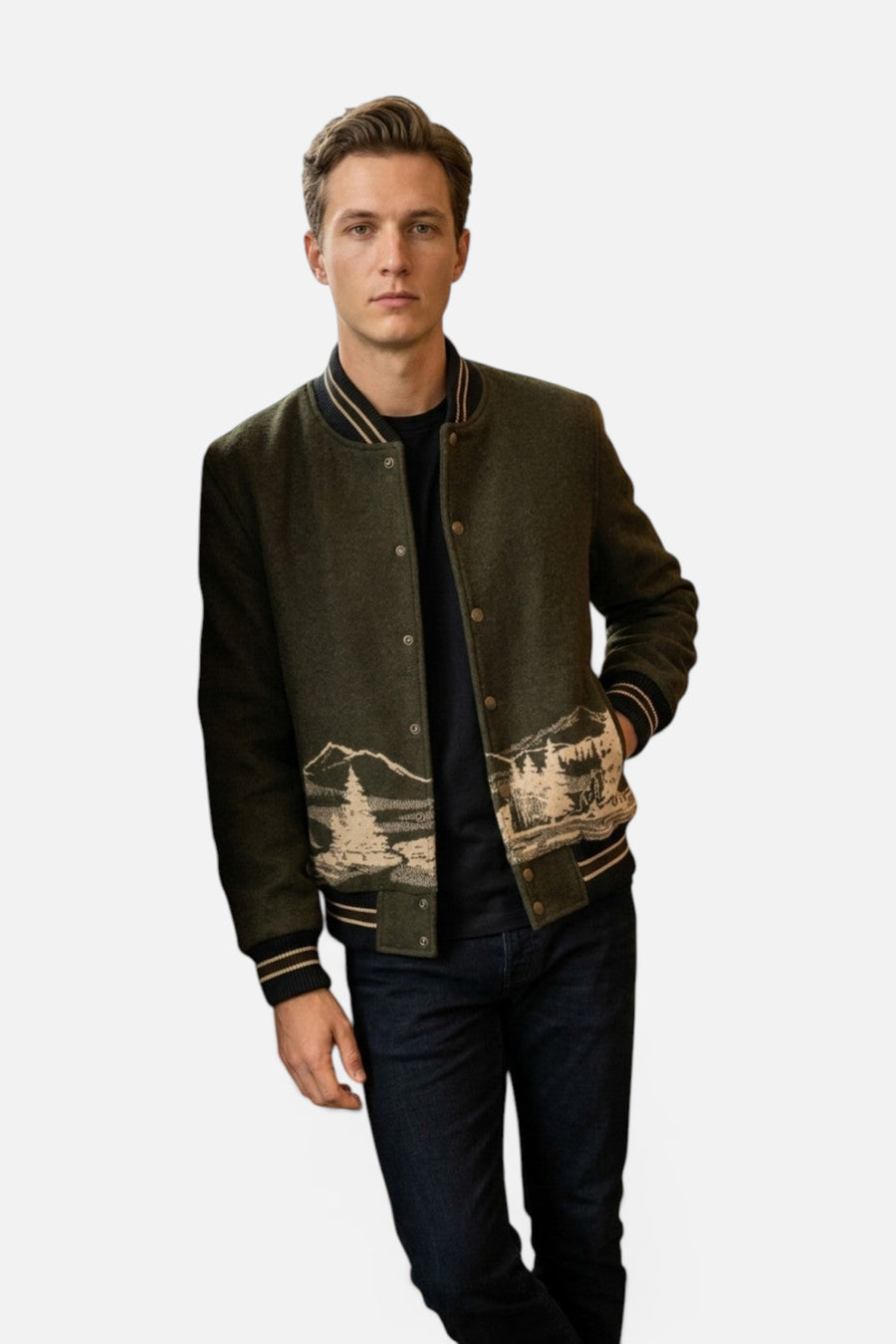 Pendleton Lookout Valley Varsity Jacket – detail