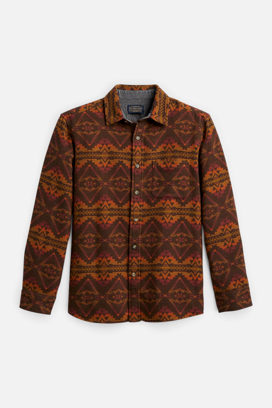Pendleton Marshall Chamois Shirt in Alto Mesa Rust – front view