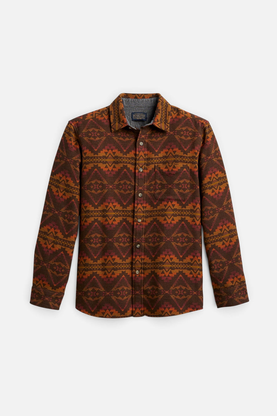 Pendleton Marshall Chamois Shirt in Alto Mesa Rust – front view
