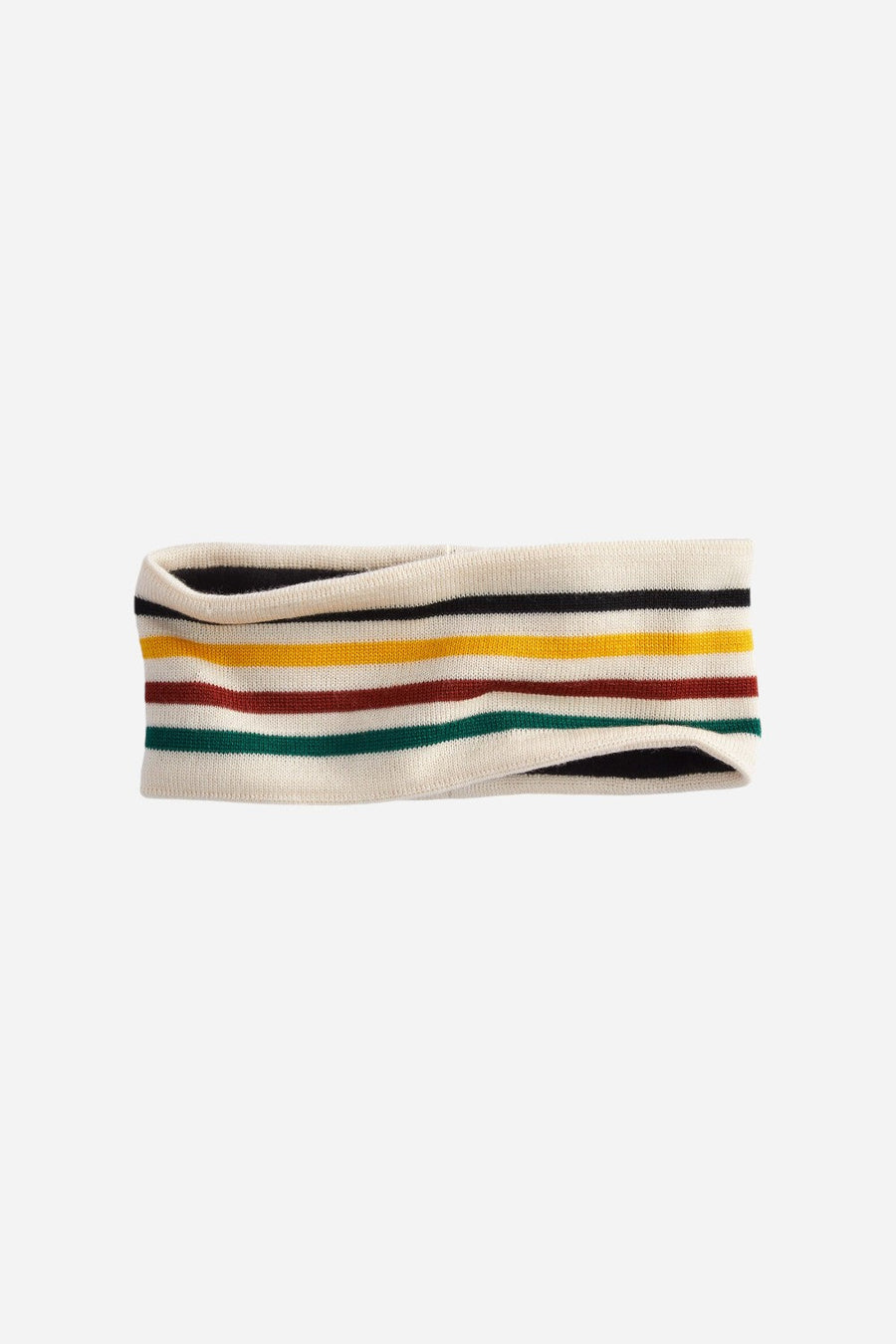 Pendleton Merino Knit Fleece-Lined Headband in Glacier Stripe – front view