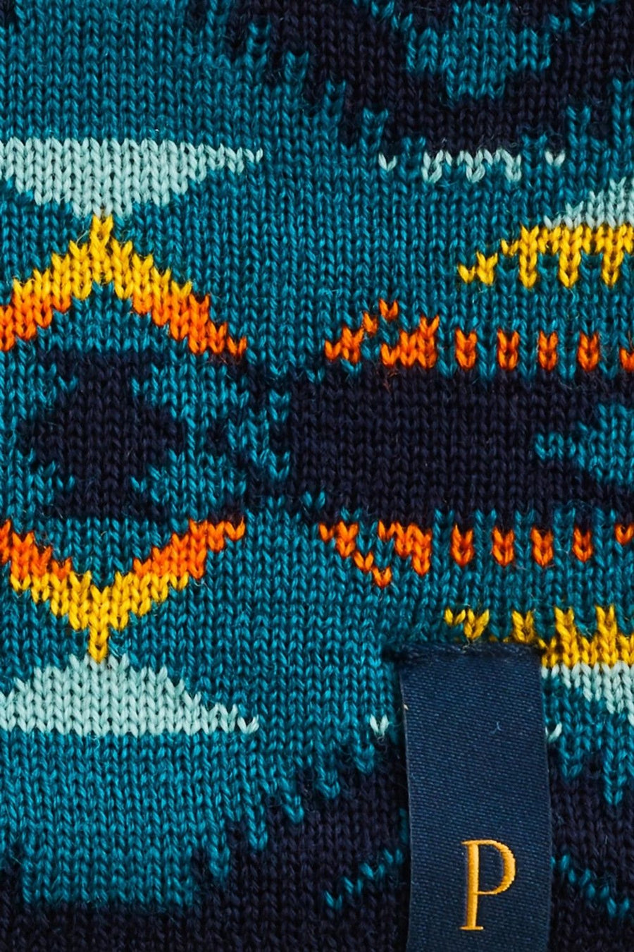 Pendleton Nehalem Fleece-Lined Merino Headband in Aqua – back view