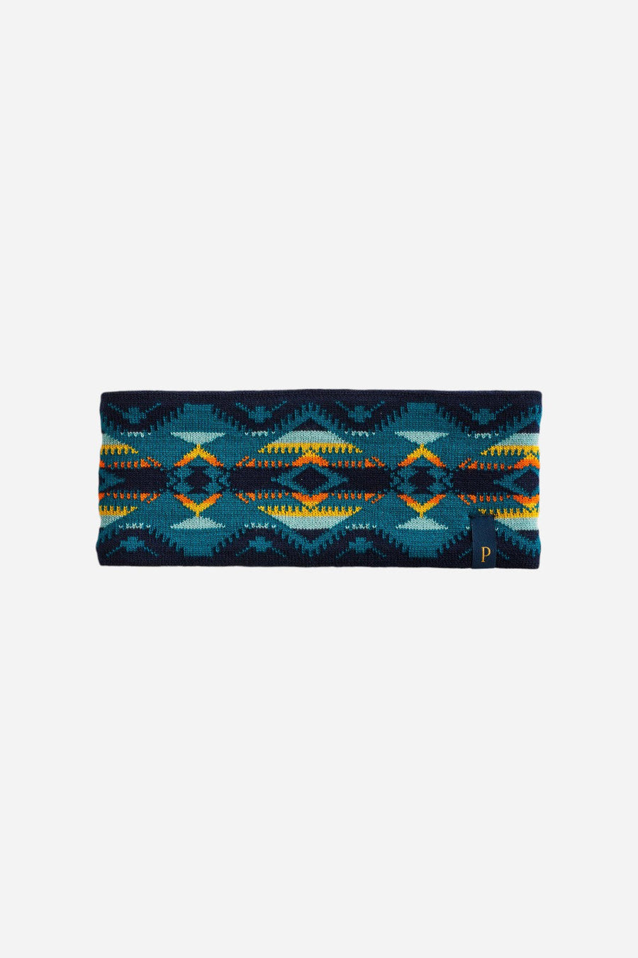Pendleton Nehalem Fleece-Lined Merino Headband in Aqua – front view