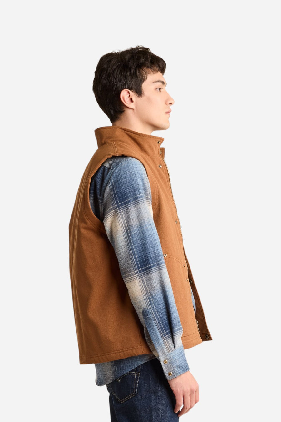 Pendleton Pine Grove Canvas Vest in Whiskey – back view