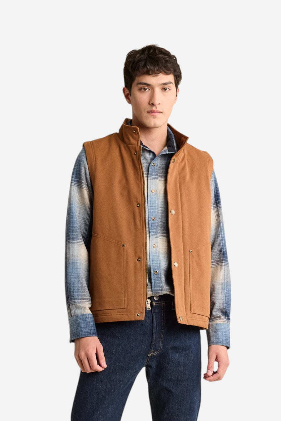 Pendleton Pine Grove Canvas Vest in Whiskey – front view