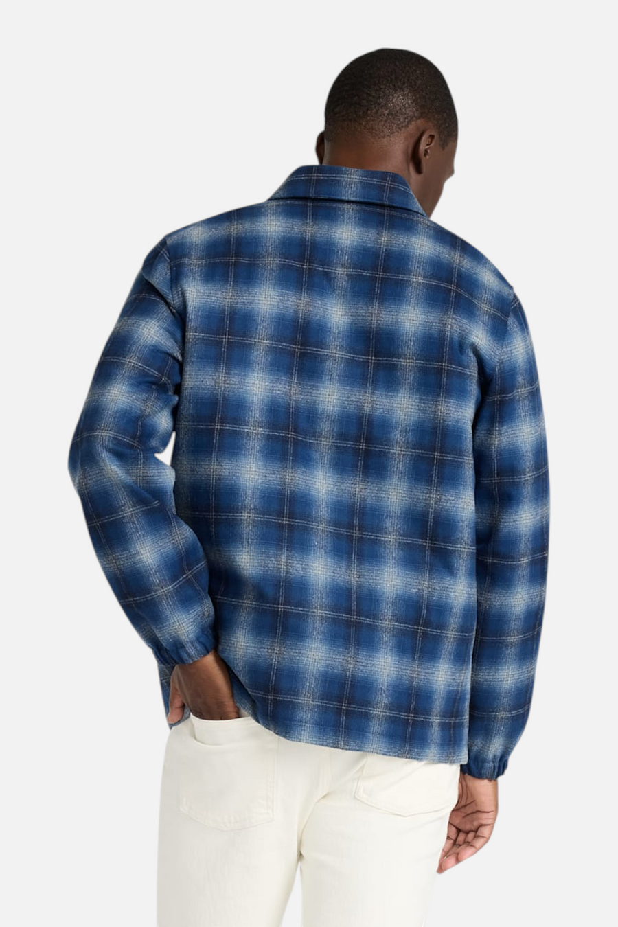Pendleton Quilted Wool Coaches Jacket in Navy – side view
